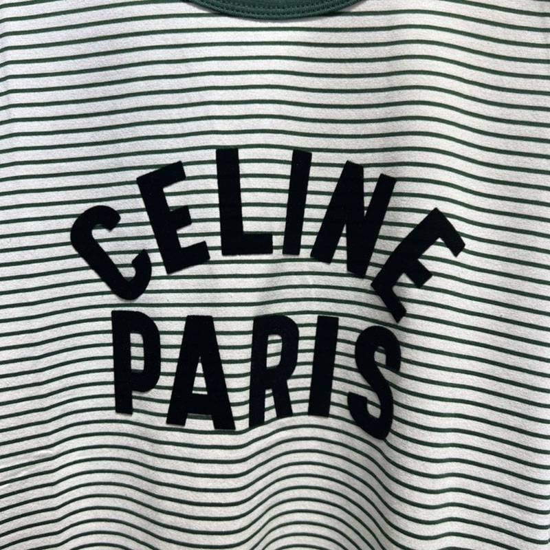 稀少セリーヌ PARIS ストライプ Tシャツ 偽物/ コットンジャージー Cec25481